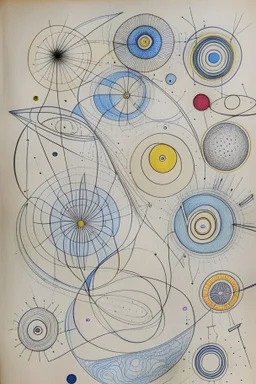 Detailed Kandinsky circles with Sketchy pencil outlines