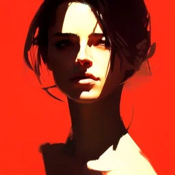 Portrait of nathalile Portman, dramatic lighting, illustration by greg rutkowski, yoji shinkawa, 4k, digital art, concept art, trending on artstation