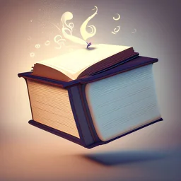 Floating book with magic swirling around it lifting it into the air