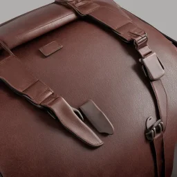 Luxury leather briefcase bag with area for weed bong