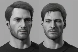 Male character 19 years Proportions of the character the head-to-body ratio . Create a distinctive that helps the character stand out and be easily recognizable Design the character's face, including the shape of the head, eyes, eyebrows, nose, mouth, and ears. Consider the character's personality, age, and any unique that set them apart depth and visual interest. Front, Side, and Back Views: Provide multiple views of the character, including front, side, and back mode sheet