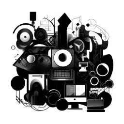 sofisticated illustration exclusive black and white, development software simple