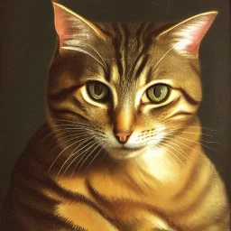 portrait of tabby cat by da vinci