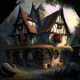 digital artwork medieval house