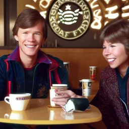  Kristy McNichol having coffee with Neil Patrick Harris at Starbucks