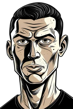 cartoon face of ronaldo facing slightly right