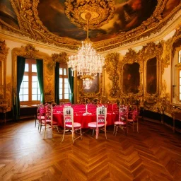 Celebration in a schloss, austrian people, ledherhosen, Austrian aesthetic, warm colors, wooden floor, forest green walls, no chandeliers, night time, 8k, HD, cinematography, photorealistic, Cinematic, Color Grading, Ultra-Wide Angle, Depth of Field, hyper-detailed, beautifully color-coded, insane details, intricate details, beautifully color graded, Cinematic, Color Grading, Editorial Photography, Depth of Field, DOF, White Balance, 32k, Super-Resolution, Megapixel, ProPhoto RGB, VR