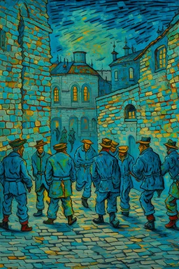 Van Gogh the prisoners Bosch painting style