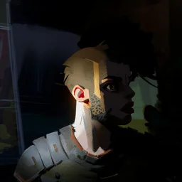 hand-painted 2D environment that is highly stylized, with exaggerated facial features and angular shapes with a color palette is dominated by rich, earthy tones, with splashes of bright colors used to draw attention to important objects or characters. The backgrounds are incredibly detailed, with a range of textures and lighting effects that give the world a tangible, lived-in feel.