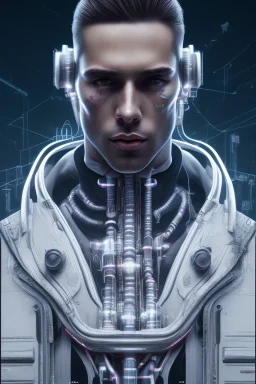 cyberpunk, head, men, portrai