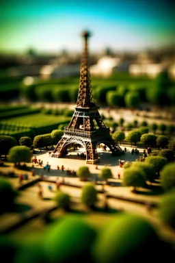 Eiffel Tower Tilt-shift photography