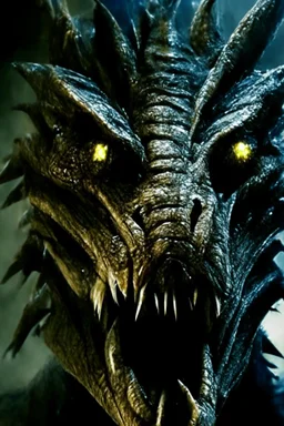 The creature is a towering, fearsome being with scaly skin, sharp horns, and glowing eyes. It has powerful muscles, sharp claws, and an otherworldly voice. Its presence adds suspense and danger to the film.