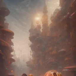 amazing euphoric futuristic Venetian Carnival sci-fi fantasy utopian paradise, Photorealistic beautiful, epic composition, night, dramatic, lights, dark, colourful, cute, Chiaroscuro, magical, caustics, studio ghibli, beautiful lighting, intricate detail, lively, Jordan Grimmer, Atey Ghailan