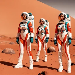 Fashion Models on Mars Close Up