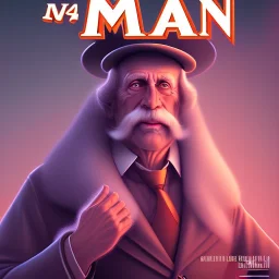 grand scam man with hats and bigger plans, book cover illustration art
