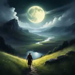 The wind carried the melodic voices of his people to him, weaving tales of valor and unity through the air. In the soft moonlight, he contemplated the beauty of the Celtic lands, both in its landscapes and in the dreams of peace that illuminated the eyes of his tribe.