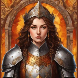 this “AI Medieval Heroine Portrait” captures a knight’s stoic resolve beneath a tattered amber standard. Designed to evoke noble valor and ancestral legacy, it has a detailed ornate armor, warm hues, and dynamic composition.