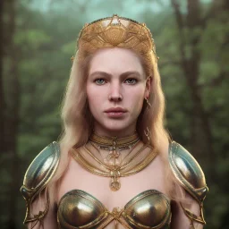 analog style, Celtic goddes, portrait, simmetric eyes, war ambient,queen, wearing amazon outfit, ultra realistic photo