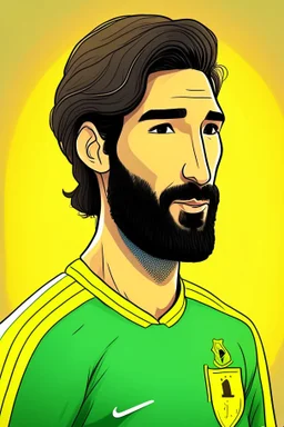 Allison Becker Brazilian soccer player l , cartoon 2d