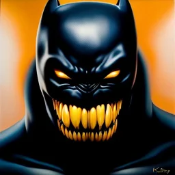 Ultra detailed fullbody Portrait in oil on canvas of Venom merges Batman ,intense stare,extremely detailed digital painting, extremely detailed face,crystal clear Big eyes, mystical colors ,perfectly centered image, perfect composition, rim light, beautiful lighting,masterpiece,8k, stunning scene, raytracing, anatomically correct, in the style of robert e howard and Ken Kelley and Ohrai Noriyoshi and Simon Bisley and tomzj1