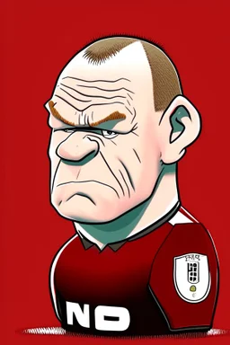 Wayne Rooney English football coach cartoon 2d