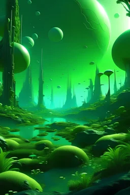 a lush alien world