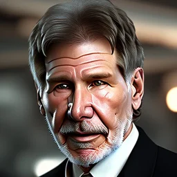 portrait a transparent photo realistic pale white harrison ford as han solo, atmospheric, realistic, unreal engine, lighting, octane render, scifi outfit