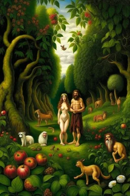 adam and eve in the garden of eden