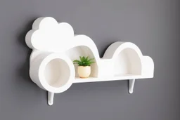 wall shelf bracket shaped like clouds