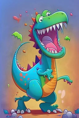 cartoon dinosaur fun color
