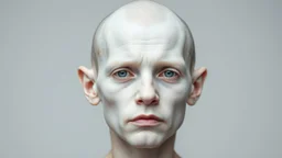 Moises , sin pelo con mirada vaga y color de piel blanca