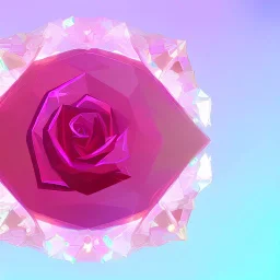 transparent multicolor crystal rose