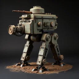 German ww2 bipedal mech design with gas tank on back