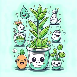 Plant Friends Light Sweat,vector illustrator