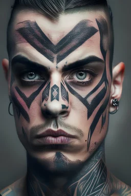 4 var face tattoo