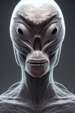 spider alien, head, evil, 8k, finely detailed, photo realistic, HR Giger style