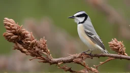 white songbird , He comes and goes with the chickadees and the nuthatches about once a day,” Martin said. “Usually it’s first thing in the morning.