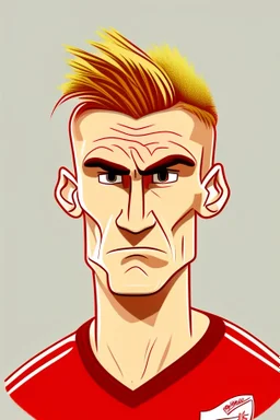 Nikola Zalewski Polish football player ,cartoon 2d