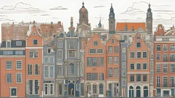 Hyperdetailed Amsterdam city in Fra Angelico style