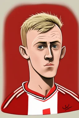 James Ward-Prowse English football player ,cartoon 2d