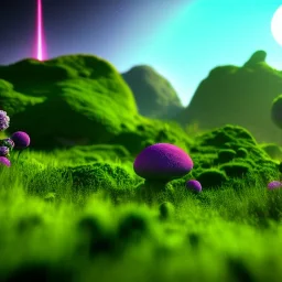 scifi landscape, herbivore alien animals that graze, lighting plants, flovers, another planet in sky, , 8k resolution, dynamic lighting, ultra hyperdetailed, Unreal Engine 5, ultra colourful, very small details