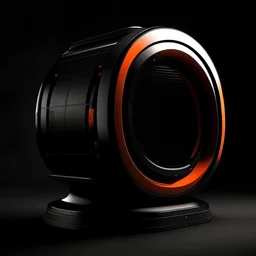 Mechanic light for car mechanics, inspired by architecture Vessel, sleek and modern DESIGN STYLE , black and orange color scheme,
