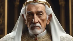 Elderly bishop, showing his head and upper body, perfect sparkling eyes, perfect anatomy, exquisite composition, beautiful detailed intricate detailed octane render, 8k artistic photography, photorealistic, soft natural volumetric cinematic perfect light, chiaroscuro, award-winning photograph, masterpiece, raphael, caravaggio, bouguereau