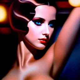 Ultra detailed Portrait in oil on canvas of young beautiful busty Sex Bot Blade runner,extremely detailed digital painting, extremely detailed face,crystal clear Big eyes, mystical colors ,perfectly centered image, perfect composition, rim light, beautiful lighting,masterpiece,8k, stunning scene, raytracing, anatomically correct, in the style of robert e howard and Ken Kelley and Ohrai Noriyoshi and Simon Bisley and tomzj1