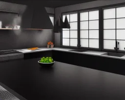 metal Black kitchen pan, ultra graphics, RTX, TXXA, SSAO, High quality,hyperrealistic, Super detailed, HDR,4k