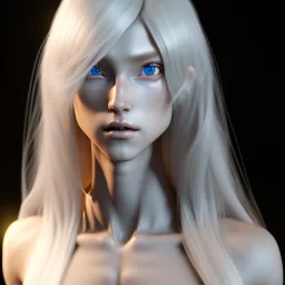 Beautiful and androgynous male elf with long blonde hair nude, Anime Key Visual, by Kentaro Miura, Deep Color, Intricate, 8k resolution concept art, Natural Lighting, Beautiful Composition head and shoulders portrait, 8k resolution concept art portrait by Kentaro Miura, Artgerm, WLOP, Alphonse Mucha dynamic lighting hyperdetailed intricately detailed Splash art"