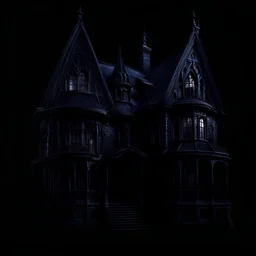 house, black background, gothic, darkness
