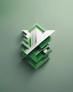 Art And Design Architectural Company Logo, Precision, Clean studio, Geometrical, Minimalist, Parametric design, Green hues,