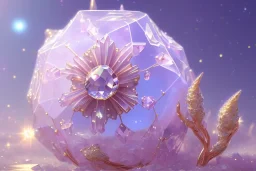 one big crystal subtle flower in a cosmic ambiance, transparent petals, delicate colors, in the foreground, full of details, smooth, bright sunshine，soft light atmosphere, light effect，vaporwave colorful, concept art, smooth, extremely sharp detail, finely tuned detail, ultra high definition, 8 k, unreal engine 5, ultra sharp focus