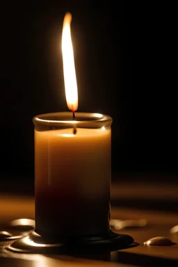 A tear flowing from a lit candle